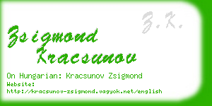 zsigmond kracsunov business card